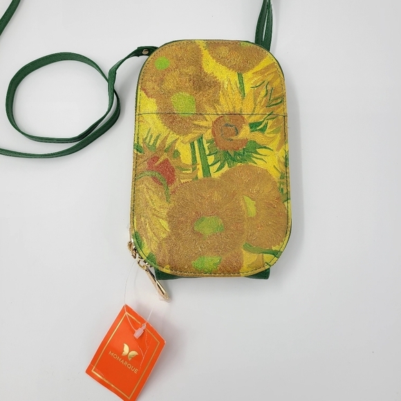 Monarque By Fig Design Group Van Gogh Sunflowers Crossbody - Picture 3 of 7